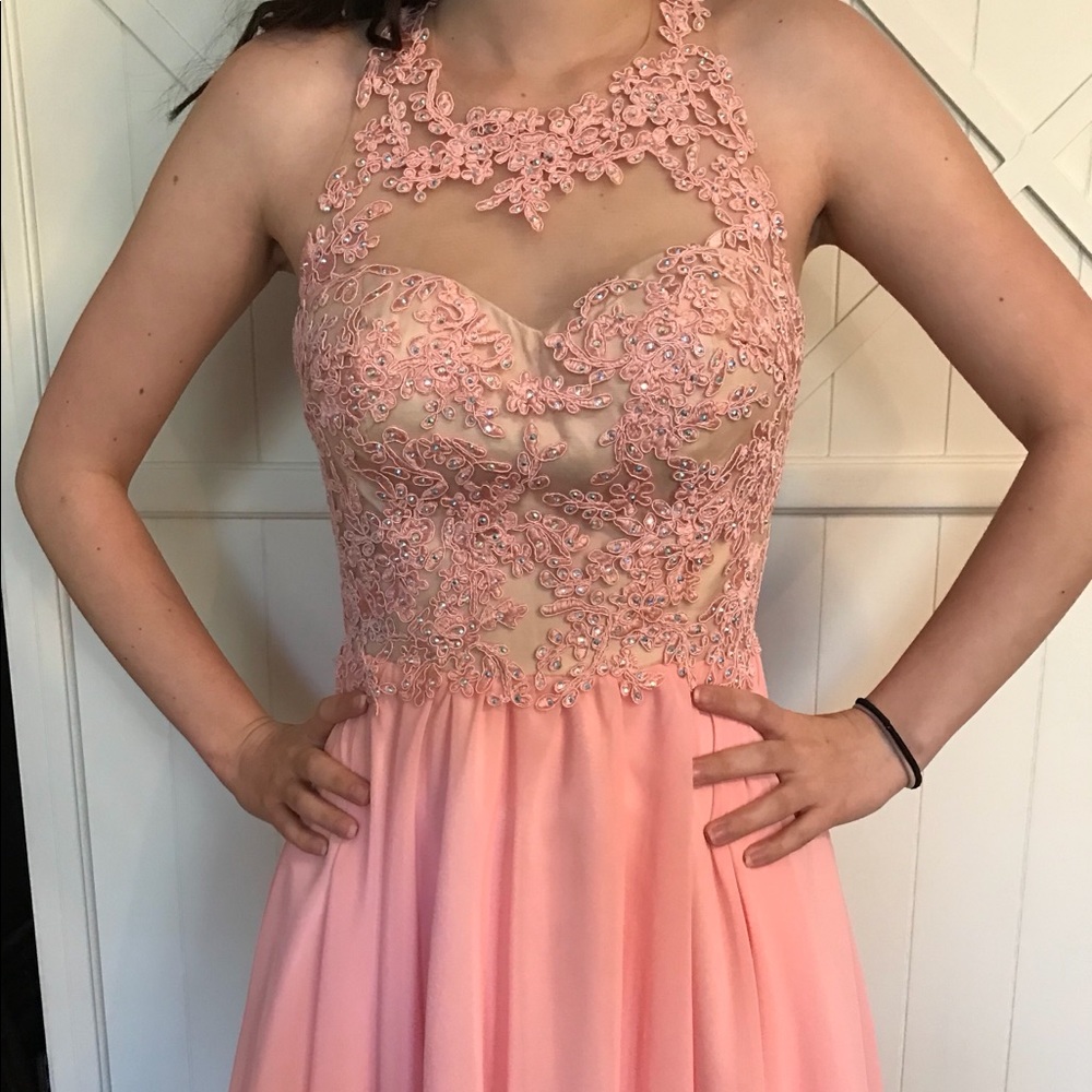 SHORT LIGHT PINK PROM DRESS